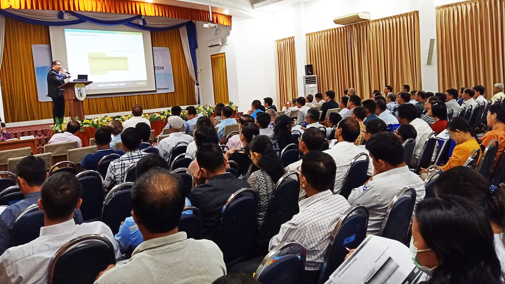 Seow Kok Hooi AWT Fusion Malaysia delivers presentation to Myanmar Engineering Society